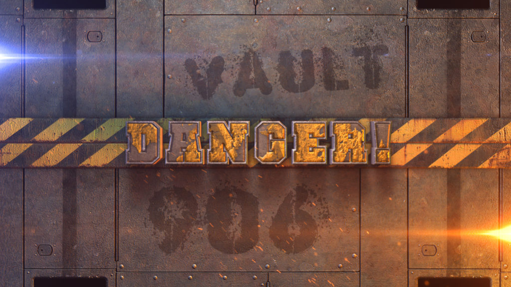 Danger! - 3D Procedural Metallic Text Logo Stinger After Effects Template